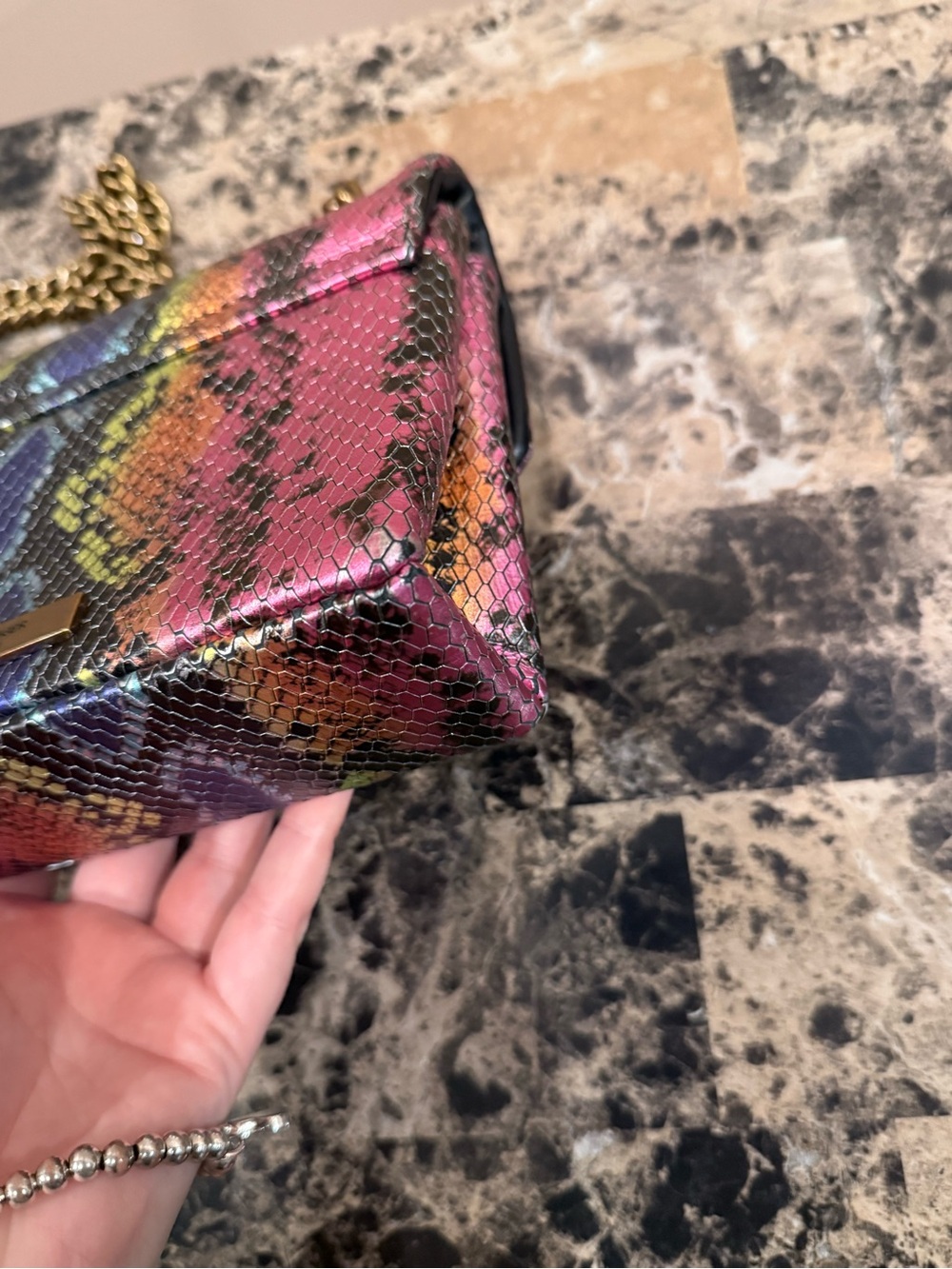 Kurt Geiger Kensington Snake-Skin Bag - Picture 9 of 15